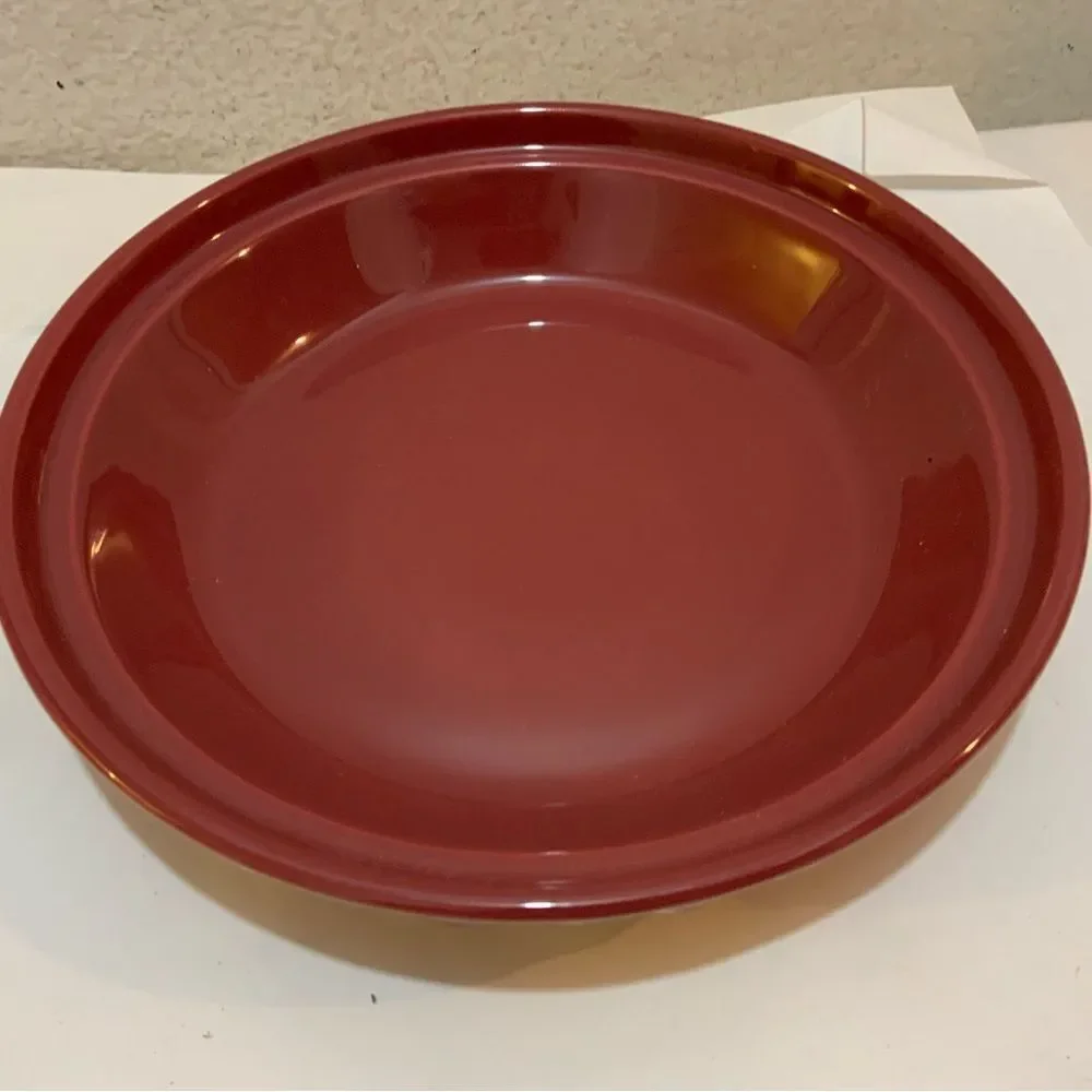 Longaberger Pottery red 10” Pie Plate